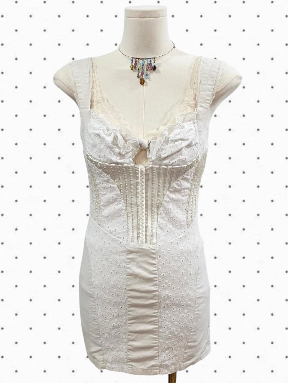With Jean Eyelet White Dress
